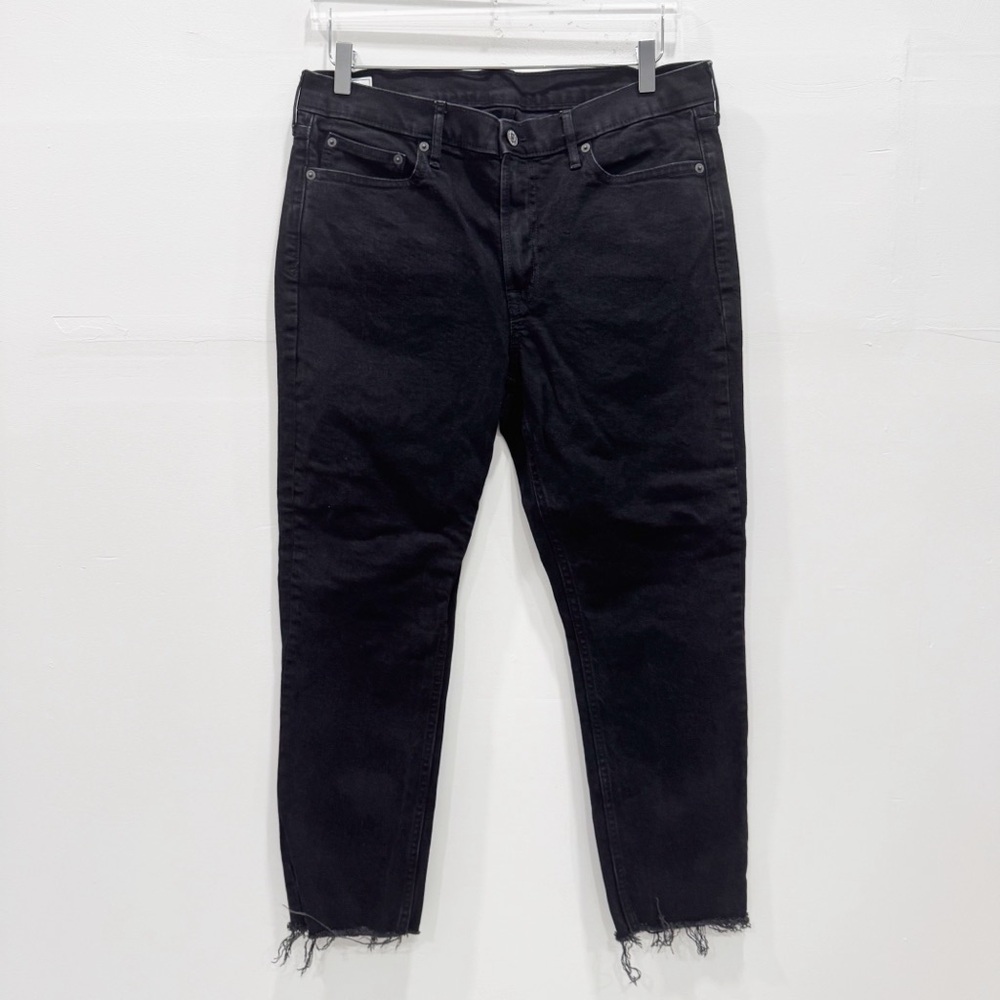 Gap Vintage Slim Mid Rise Jeans Black 32 / 14 Short Cotton Blend